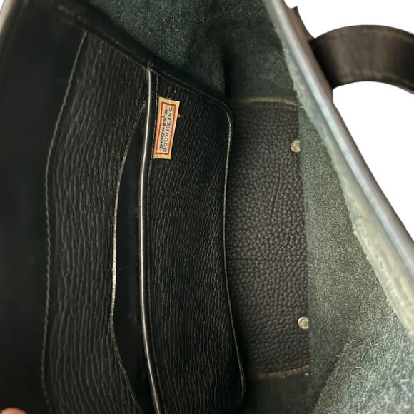 Dooney & Bourke Vintage Black All Weather Leather Bucket Bag Purse - Picture 7 of 10